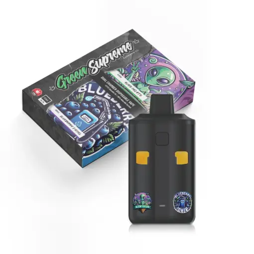 Green Supreme 6g Dual Chamber Vape Pen - Alien Gelato x Blueberry Diesel