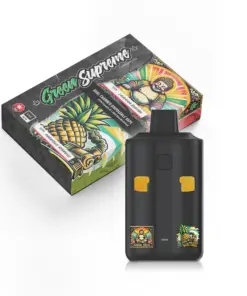 Green Supreme 6g Dual Chamber Vape Pen - Laughing Buddha x Pineapple Express
