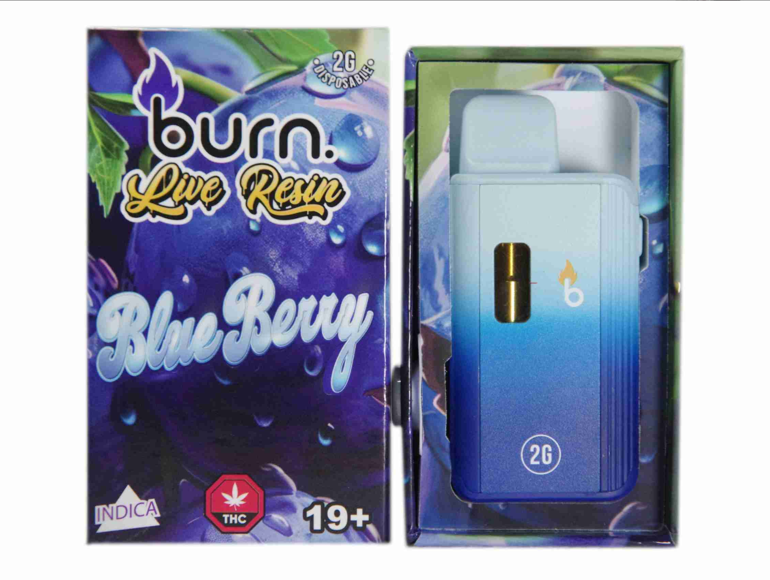 Burn Live Resin Vape (2g) - Blueberry (Indica)