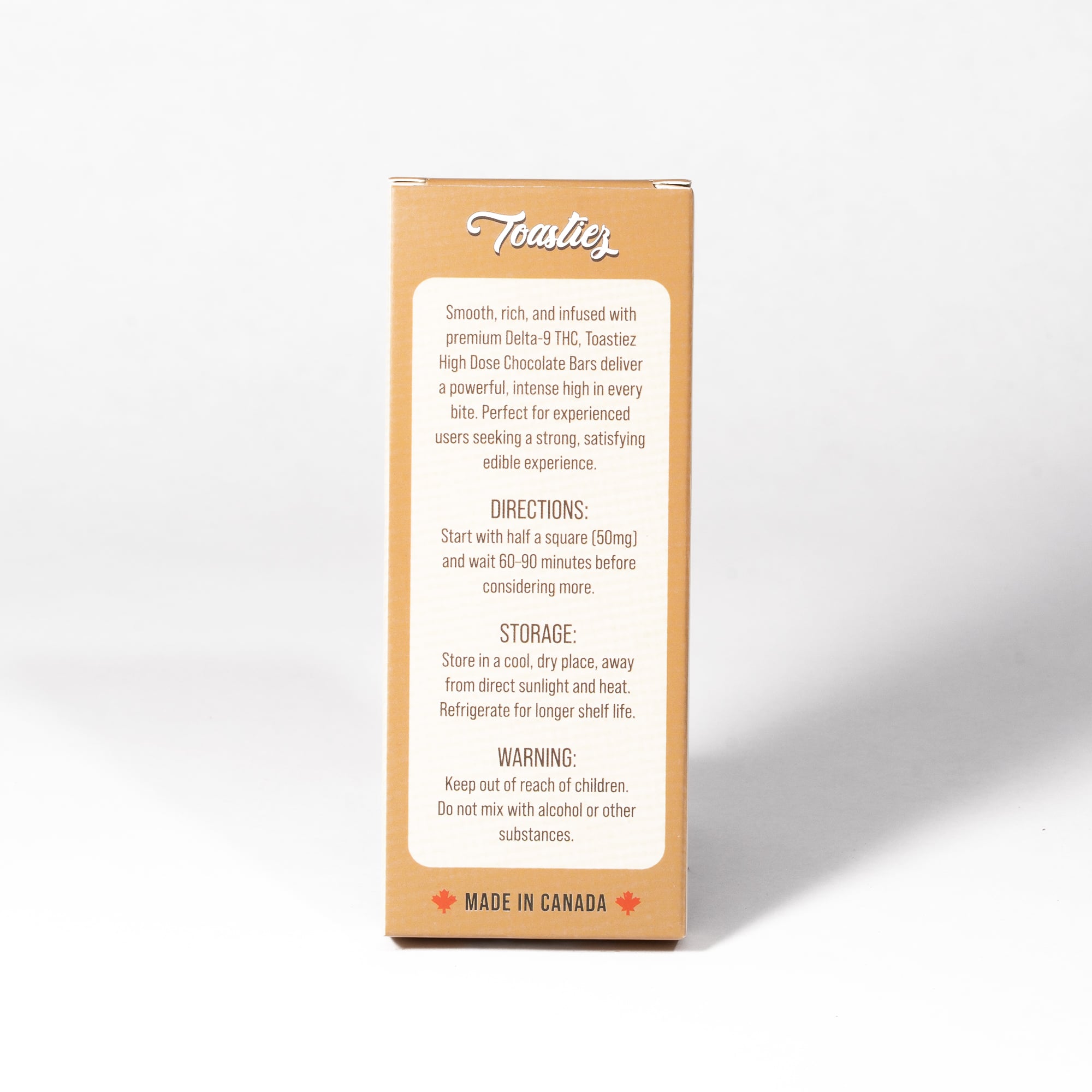 Toastiez High Dose THC Chocolate Bar - Caramel Coffee 1000mg - Image 2