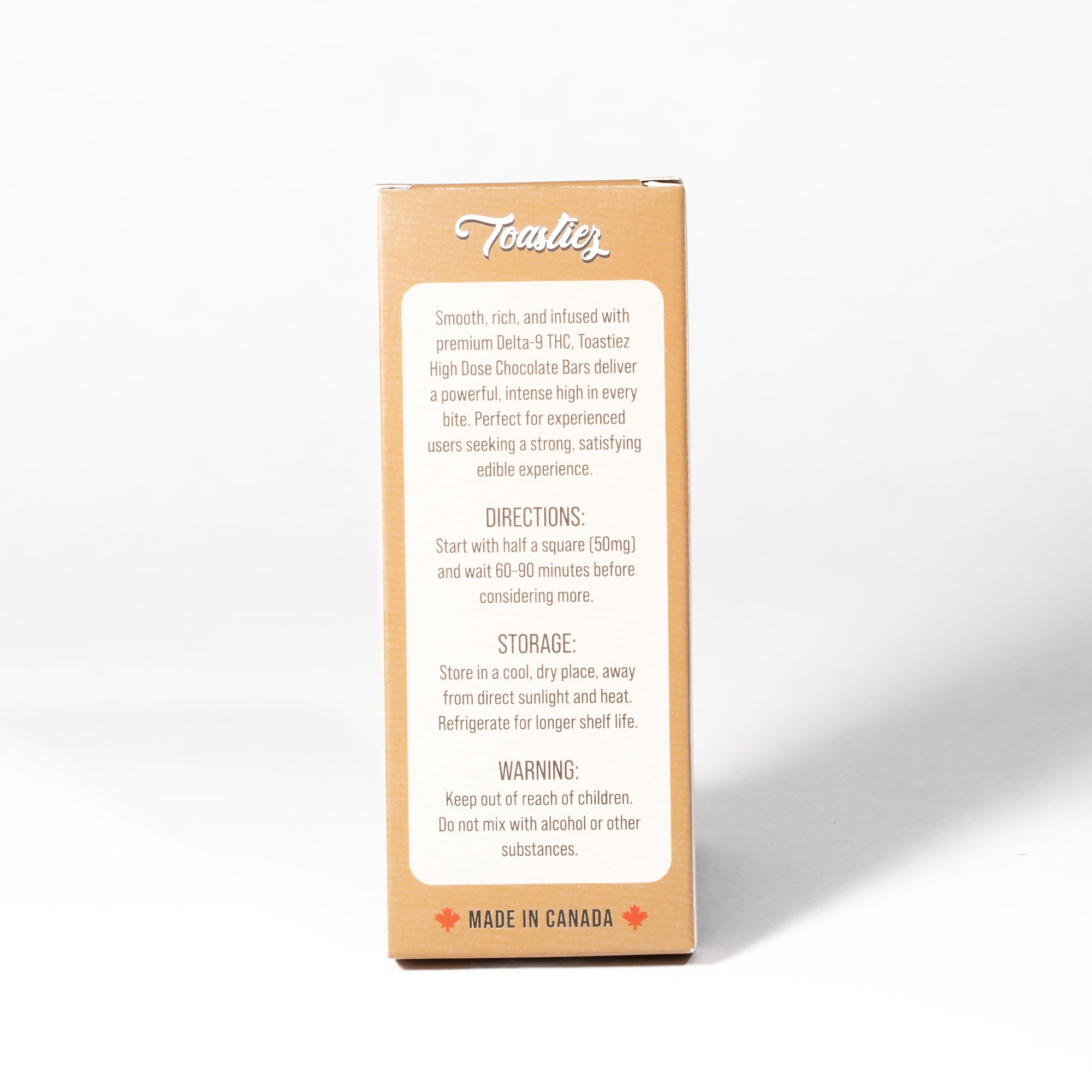 Toastiez High Dose THC Chocolate Bar - Cookies and Cream 1000mg - Image 2