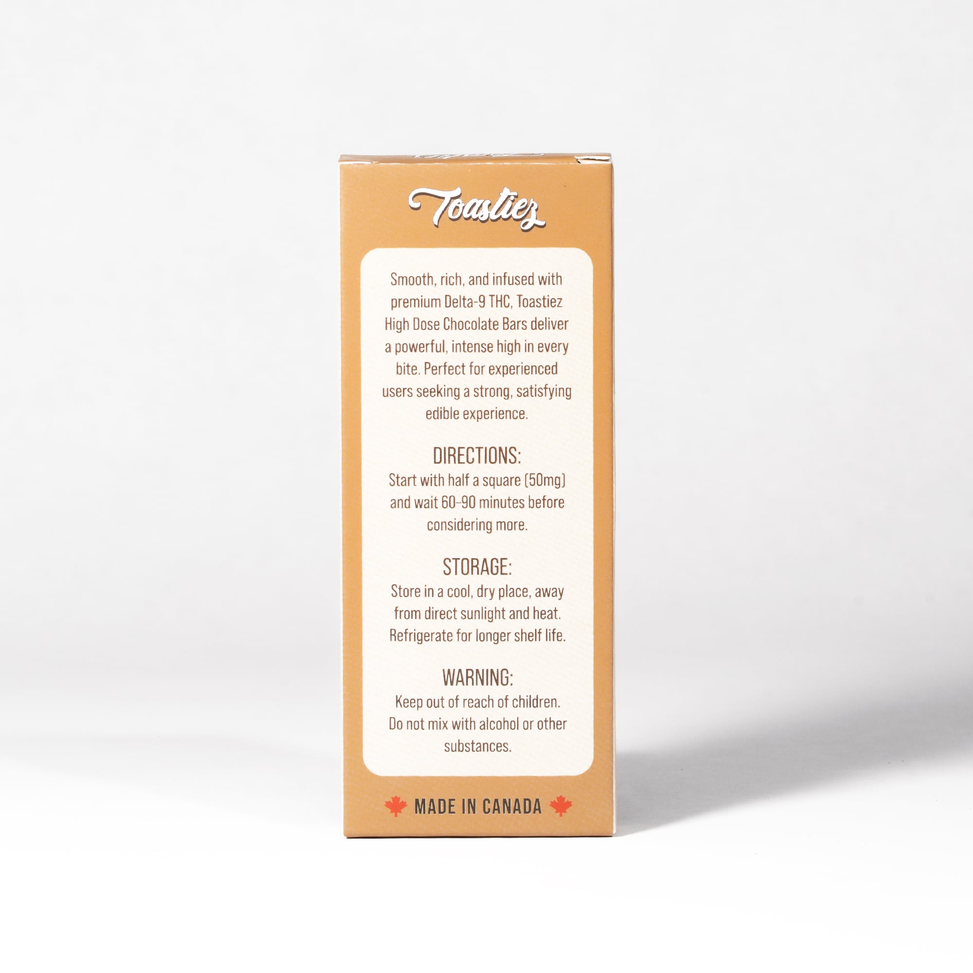 Toastiez High Dose THC Chocolate Bar - Milk Chocolate 1000mg - Image 2