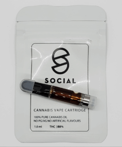 Social Distillate Vape Cart 1ml - Thin Mint Cookies (Hybrid)